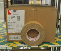 1x Box of Scapa Cloth Adhesive Tape - Beige - L50 x W50mm (16 Rolls Per Box)