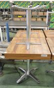 4x Bolero Square Table Tops Dark Urban / Alum Base 700mm x 700mm x 730mm