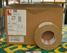 1x Box of Scapa Cloth Adhesive Tape - Beige - L50 x W50mm (16 Rolls Per Box)