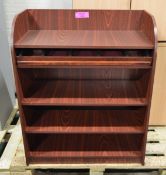 5 Tier Mahogony Cabinet - damaged