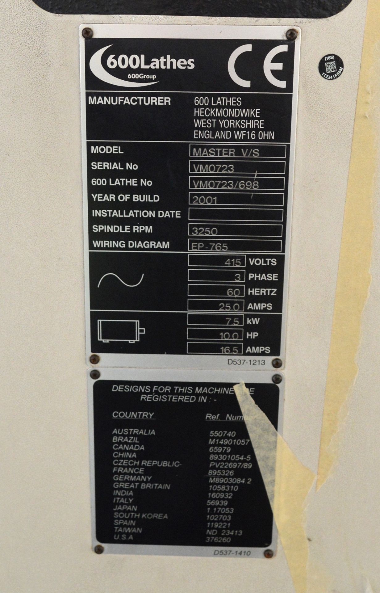 Colchester Clausing 13inch Lathe - serial VM 0723 698 - Image 14 of 14