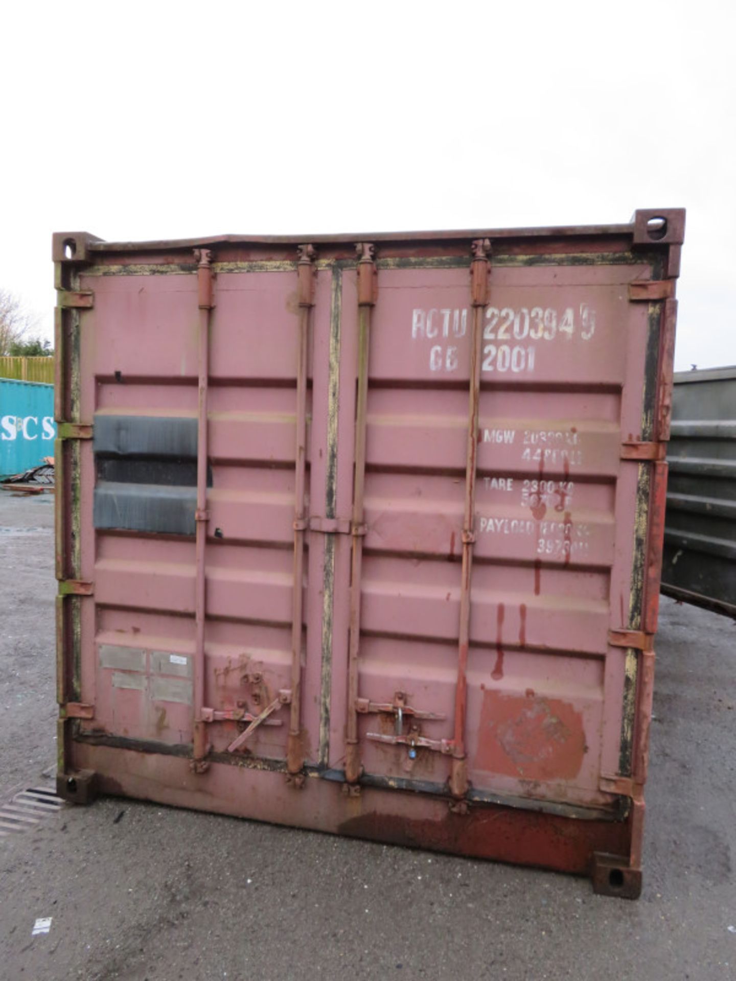20ft Side and end opening Iso container - 8ft x 8ft x 20ft External Dimensions (Rust marks - Image 4 of 7