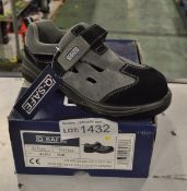 Safety shoes - Q-safe non metallic grey sandal QS7020 - 7UK 41EU