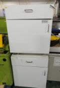 2x Cabinets with 1 Draw and 1 Door - L670 x W540 x H820mm