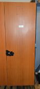 Wooden Effect Cabinet - L600 x D600 x H1765mm (damaged handle and scratched door)