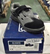 Safety shoes - Q-safe non metallic grey sandal QS7020 - 12UK 47EU