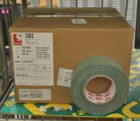 1x Box of Scapa Cloth Adhesive Tape - Olive Green - L50 x W50mm (16 Rolls Per Box)