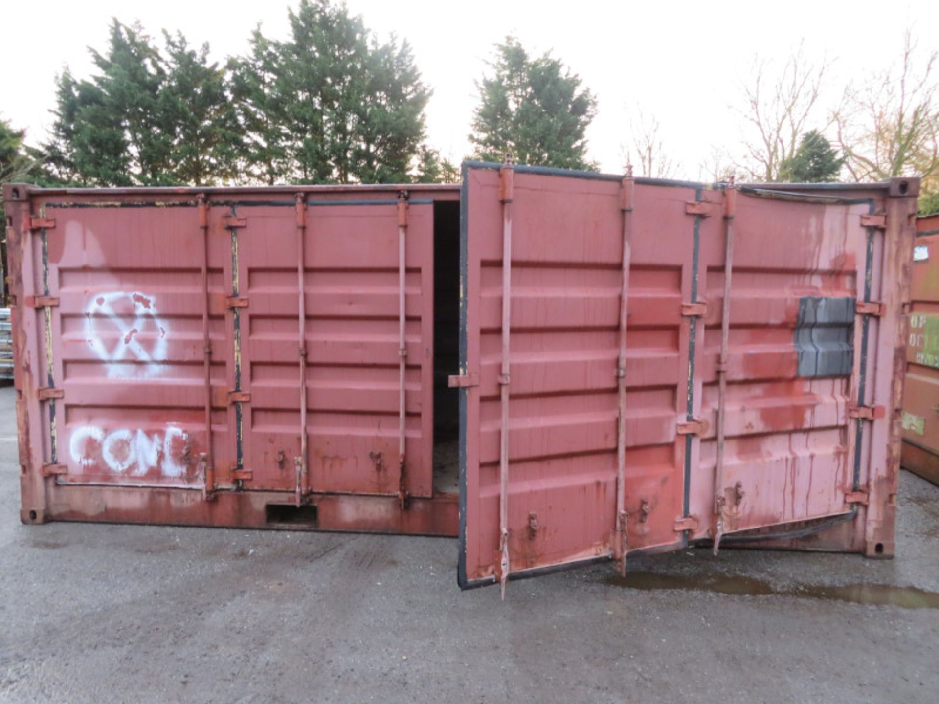 20ft Side and end opening Iso container - 8ft x 8ft x 20ft External Dimensions (Rust marks - Image 2 of 7