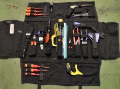 Tool kit in roll up pouch