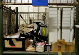 2x Under bed drawers, 2x chair bases, trays, shower heads, soldering wire