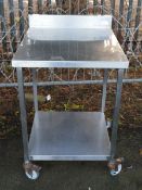 Stainless Steel Prep Table Trolley - L650 x D700 x H1000mm