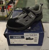 Safety shoes - Q-safe non metallic grey sandal QS7020 - 7UK 41EU