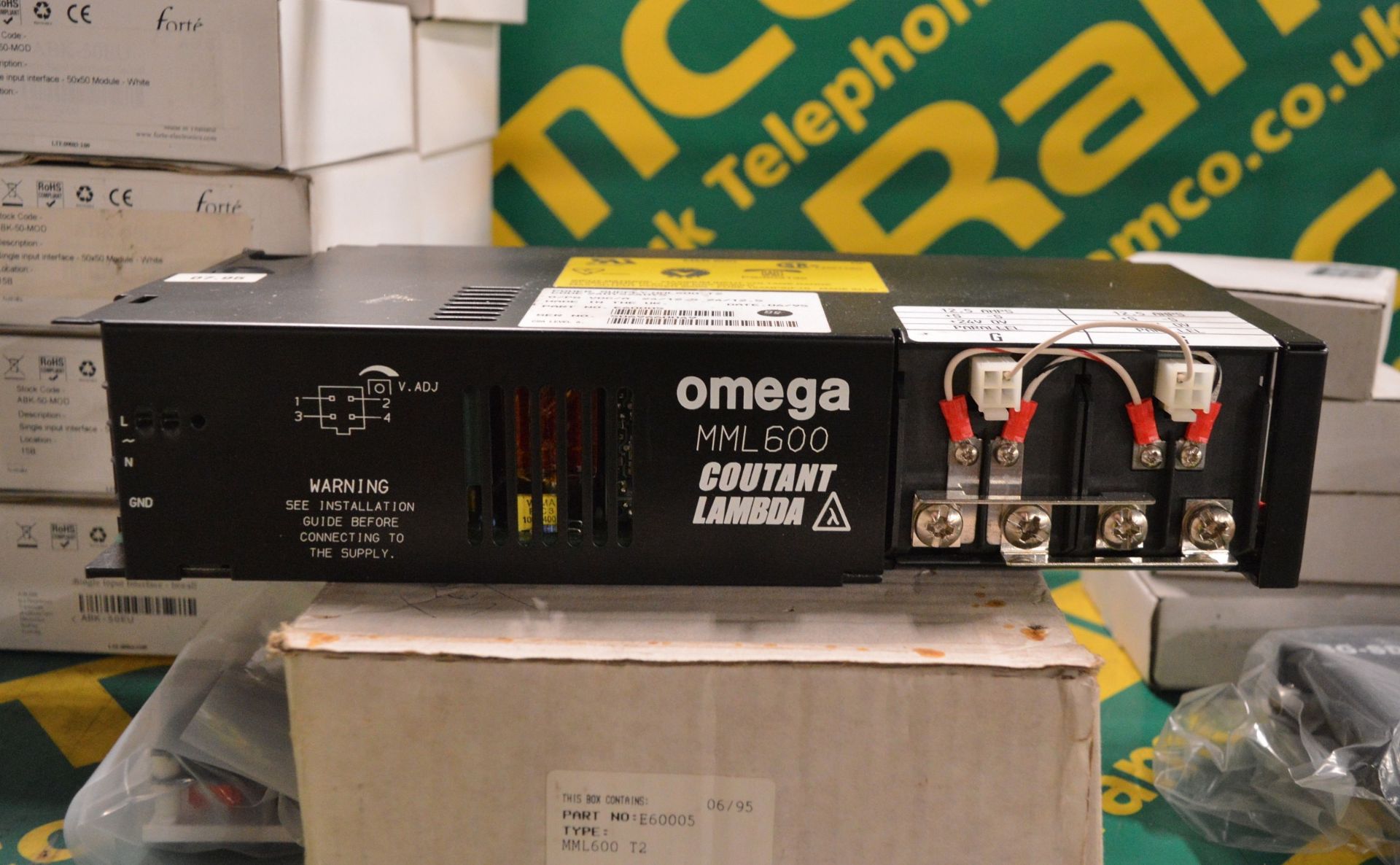 Security IT Components - Coutant Lambda MML600 Omega Power Supply, Forte Single Input Int - Image 3 of 6