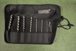 Draper Auger Bit Set & Roll Bag