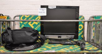 CCTV Monitor with DVD, Monitor stand, 2x Camera Bags