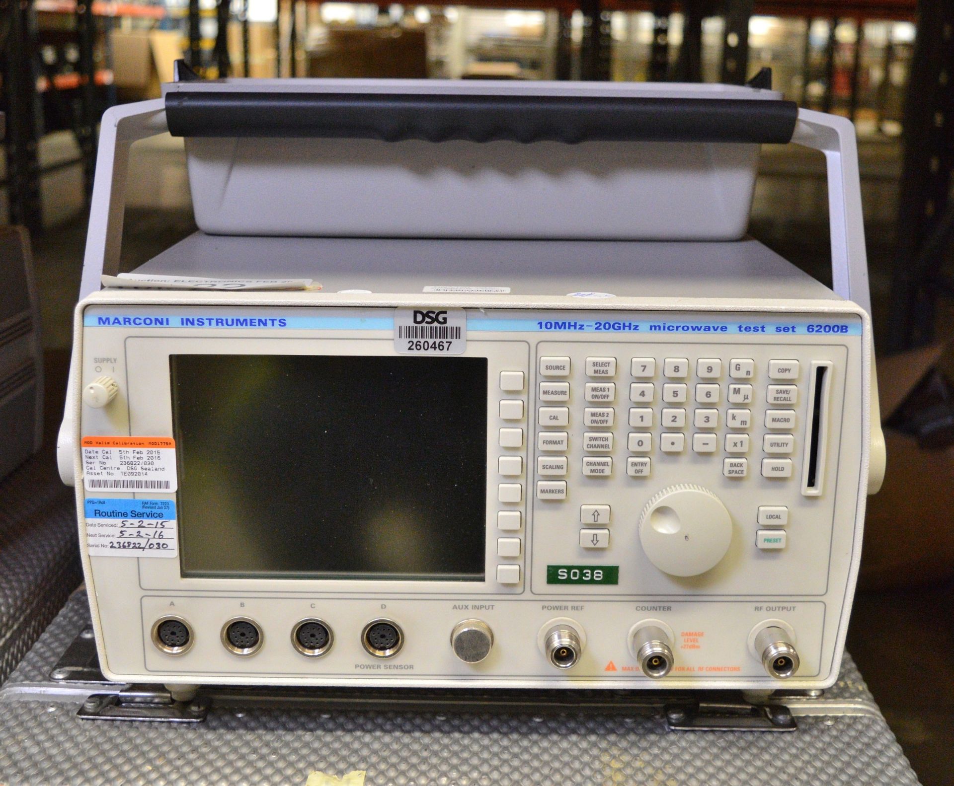 Marconi Instruments 6200B Microwave Test Set - 10MHz - 20GHz & Shipping Case with Wheels