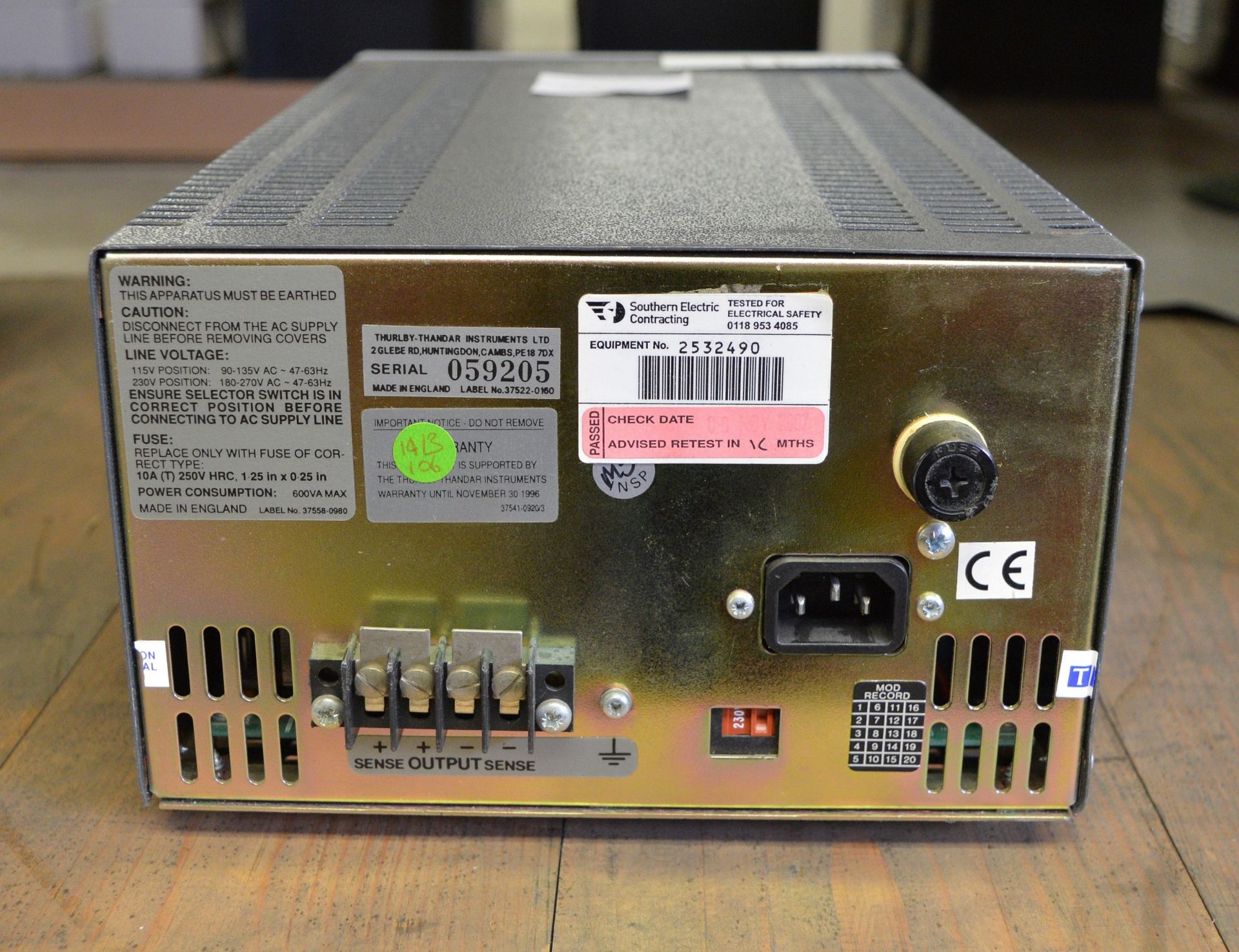 Thurlby Thandar TSX3510 Precision DC Power Supply - 35v-10A (Missing Voltage Fine & Curren - Image 3 of 3