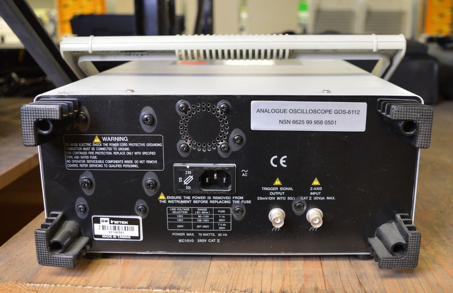 GW Instek GOS-6112 Oscilloscope - 100MHz (Damage as seen in pictures) - Image 4 of 4