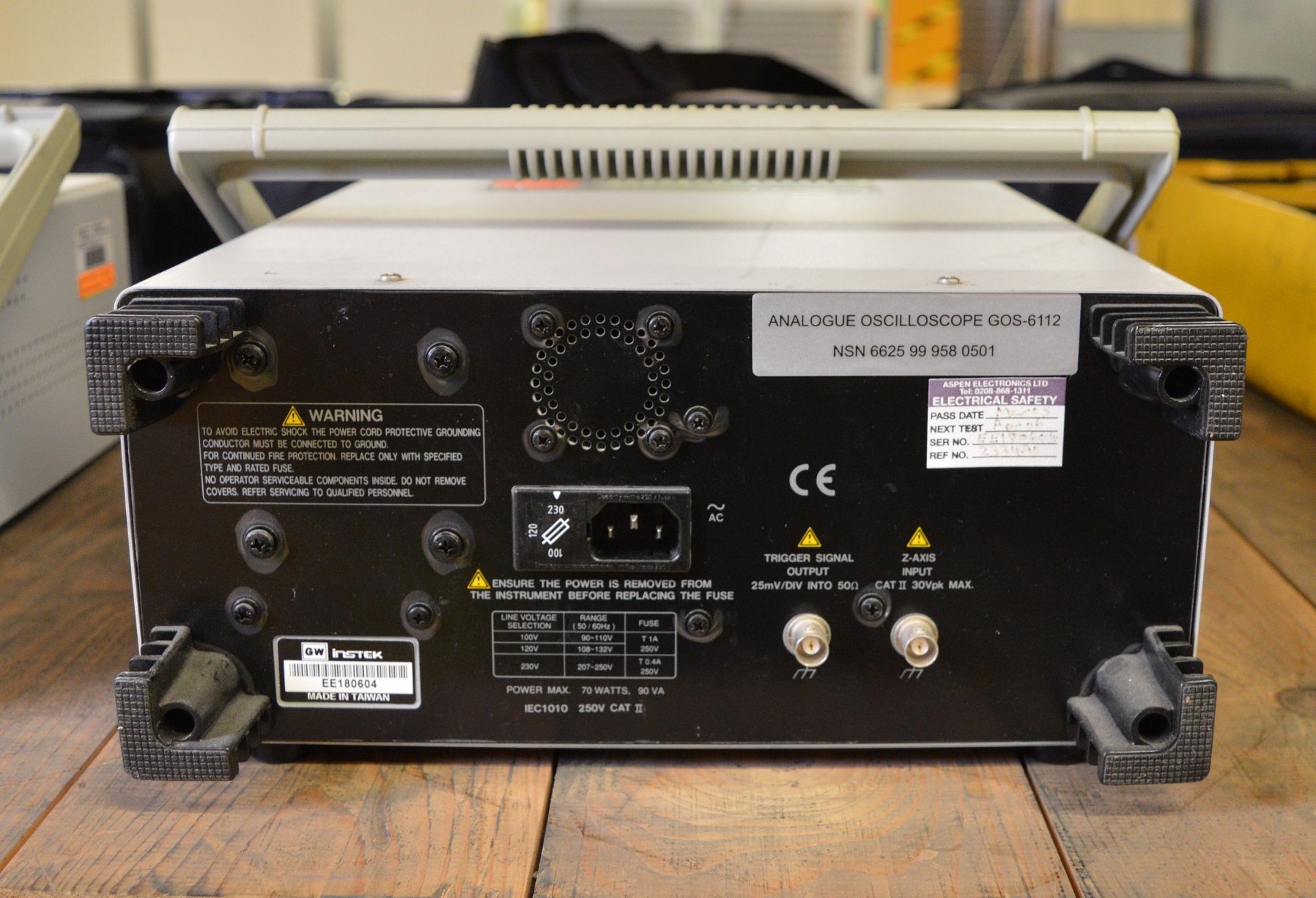 GW Instek GOS-6112 Oscilloscope - 100MHz (Damage as seen in pictures) - Image 3 of 3