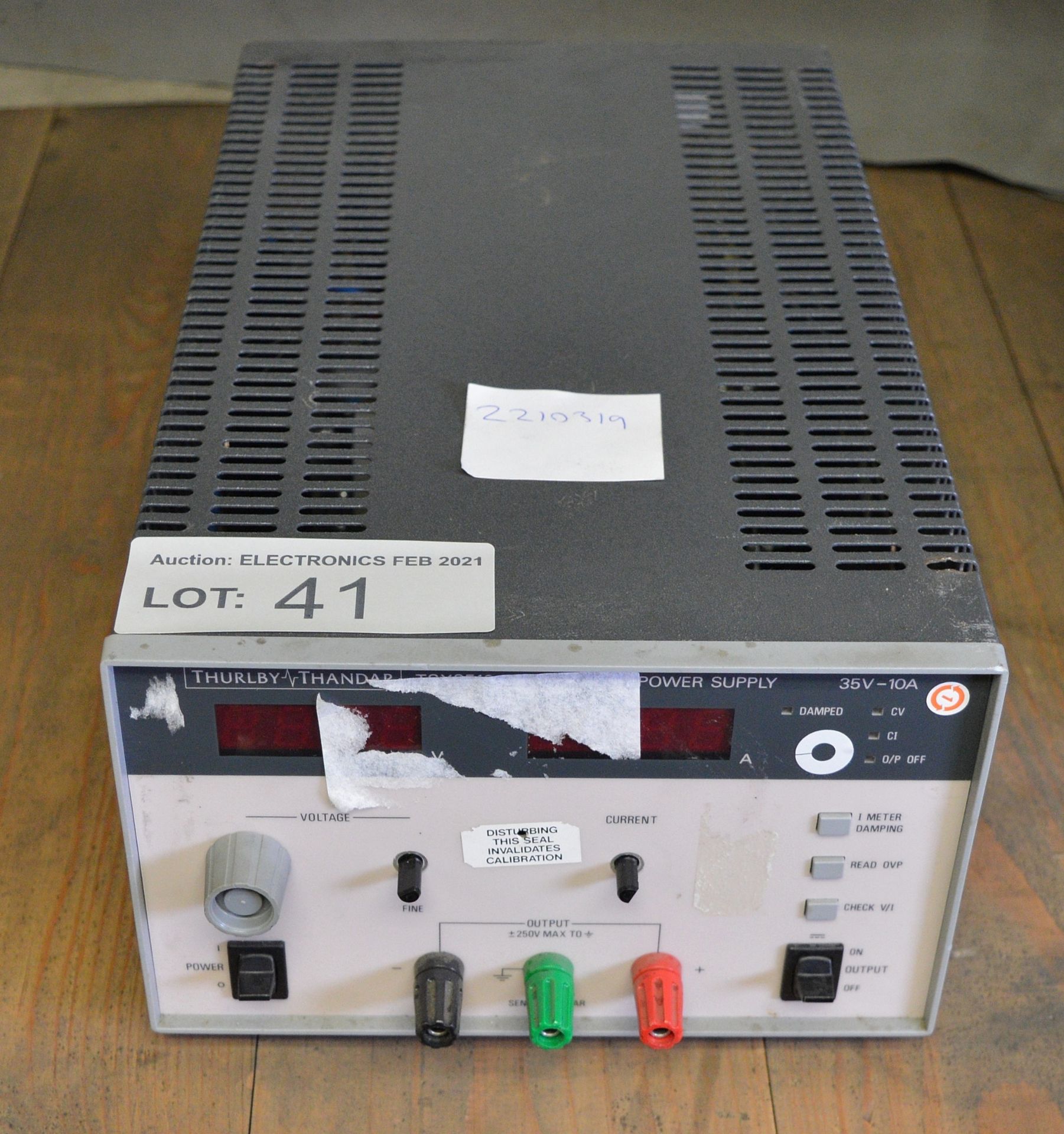 Thurlby Thandar TSX3510 Precision DC Power Supply - 35v-10A (Missing Voltage Fine & Curren - Image 2 of 3