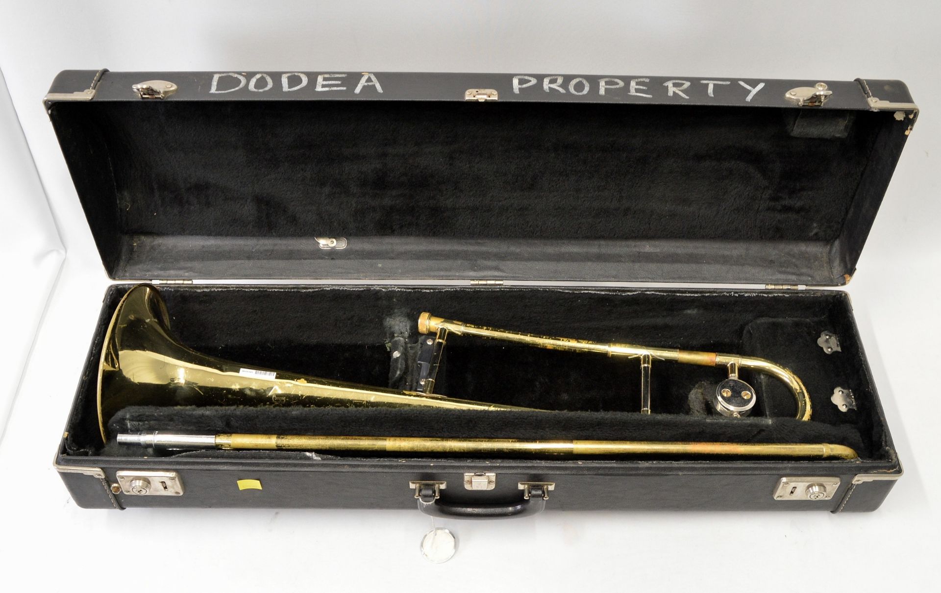 Bach Trombone with Case. Damage to water key.