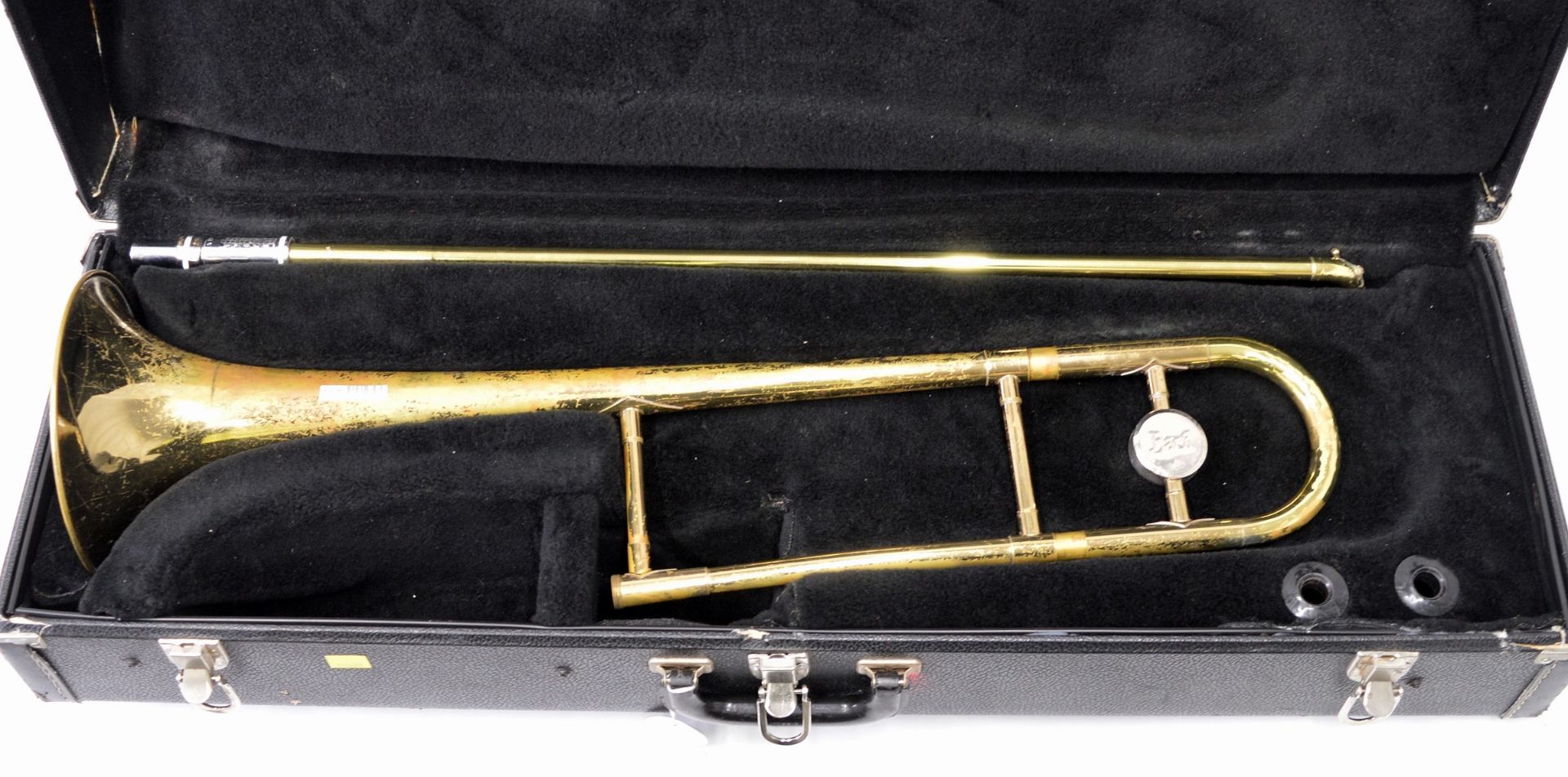 Bach Trombone with Case. Water key missing. Serial No. 89521. - Image 2 of 23