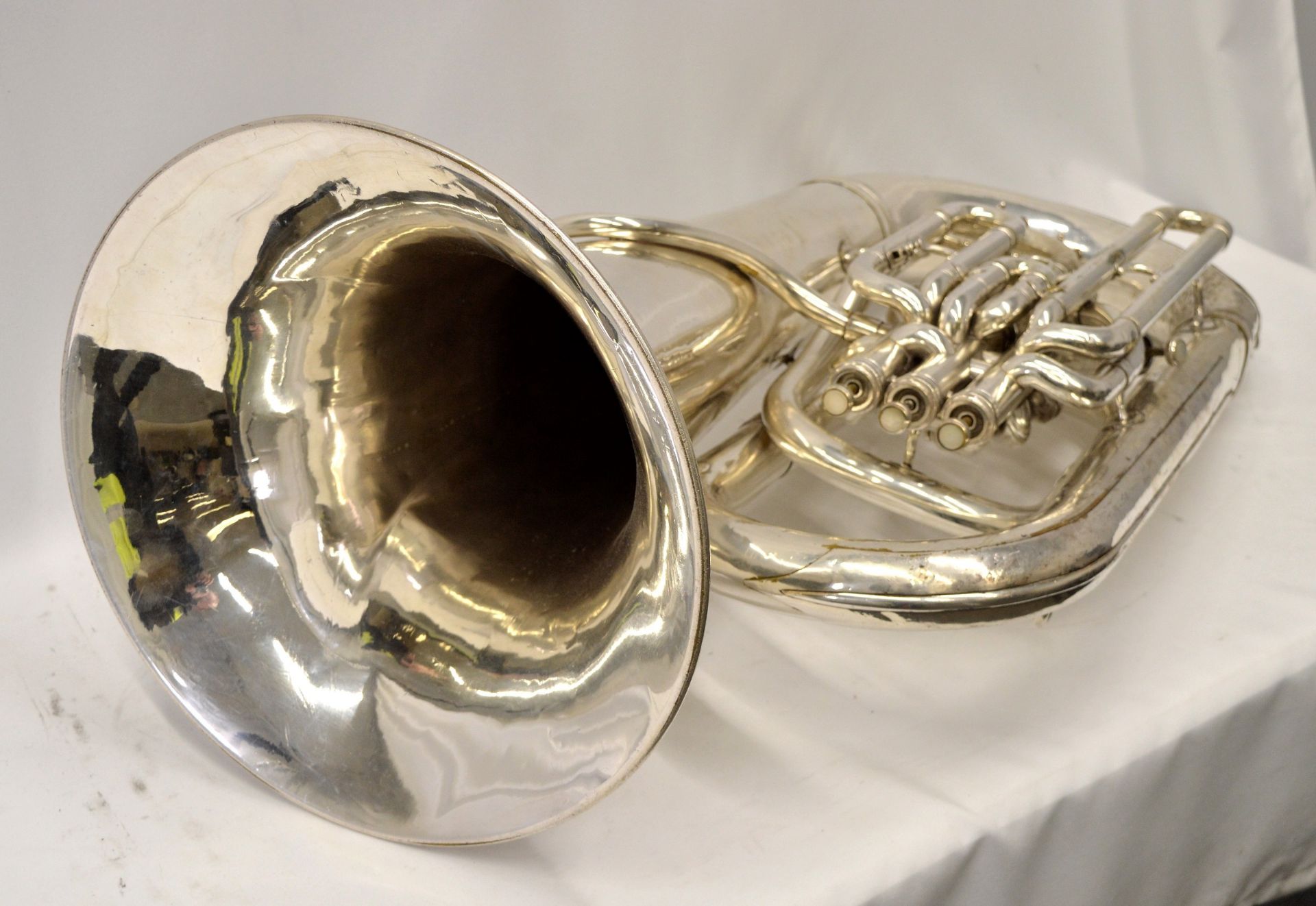 Boosey & Hawkes Imperial Tuba with Case. Obvious dents.Serial No. LP 398883. - Image 19 of 23