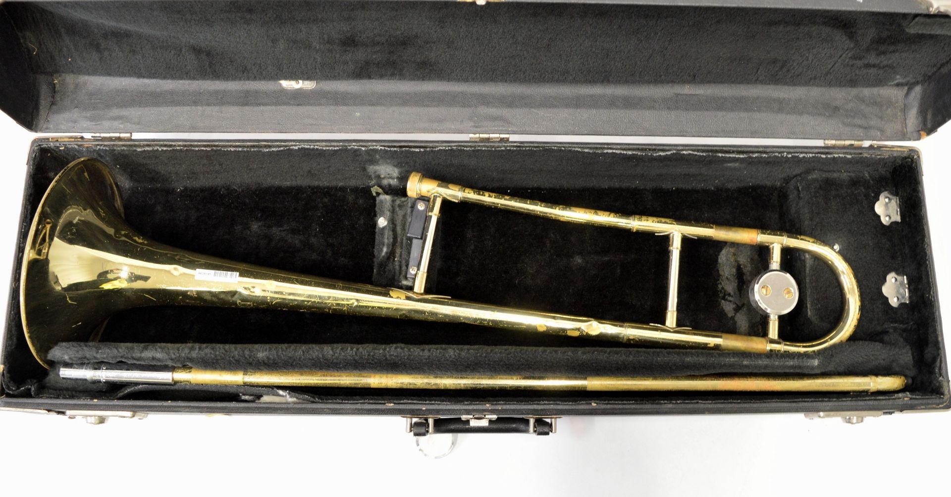 Bach Trombone with Case. Damage to water key. - Image 2 of 21