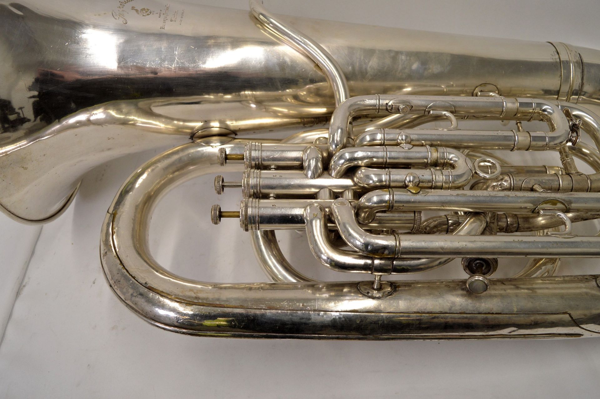 Boosey & Hawkes Imperial Tuba with Case. Obvious dents.Serial No. LP 398883. - Image 7 of 23