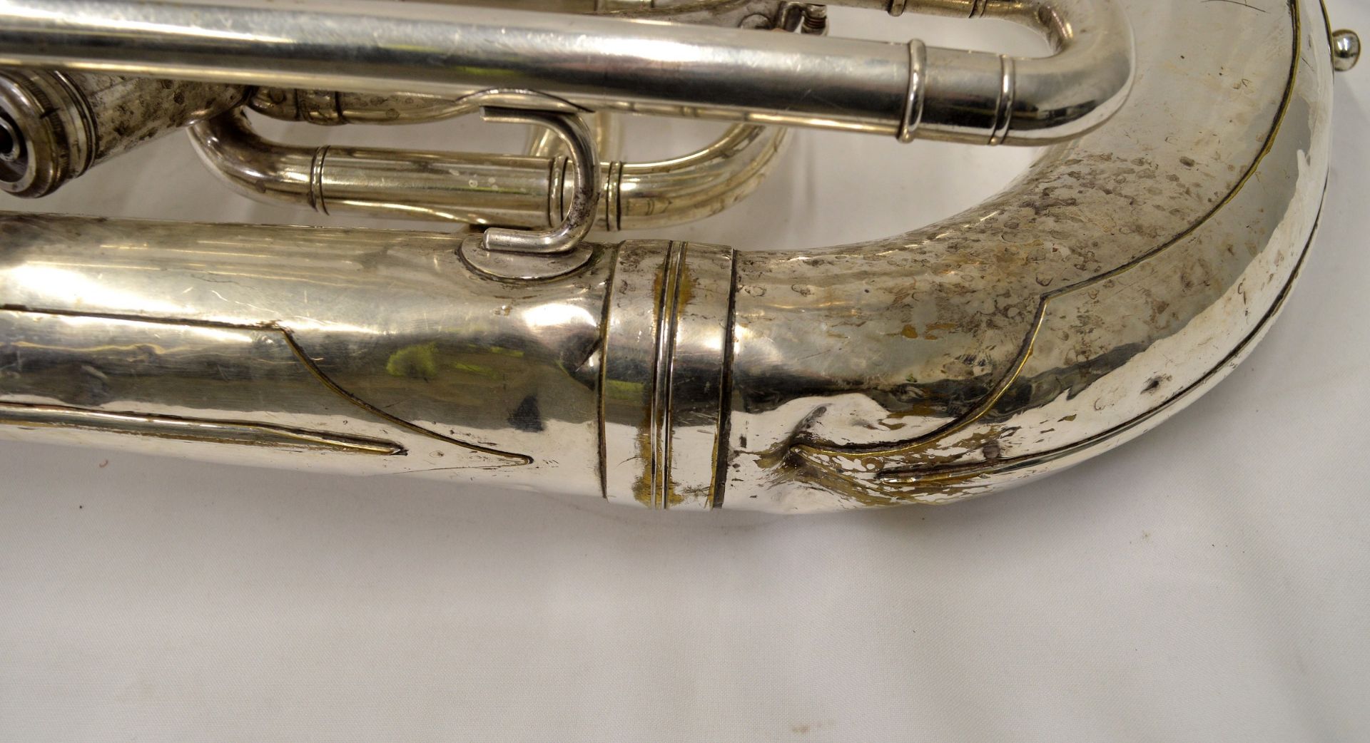 Boosey & Hawkes Imperial Tuba with Case. Obvious dents.Serial No. LP 398883. - Image 11 of 23