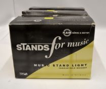 3x Konig & Meyer Music Stand Lights - 230V 25W