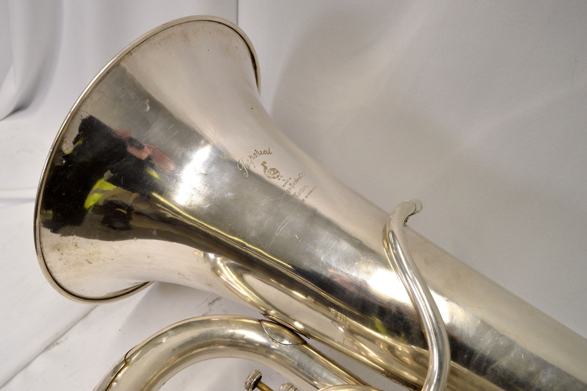 Boosey & Hawkes Imperial Tuba with Case. Obvious dents.Serial No. LP 398883. - Image 5 of 23