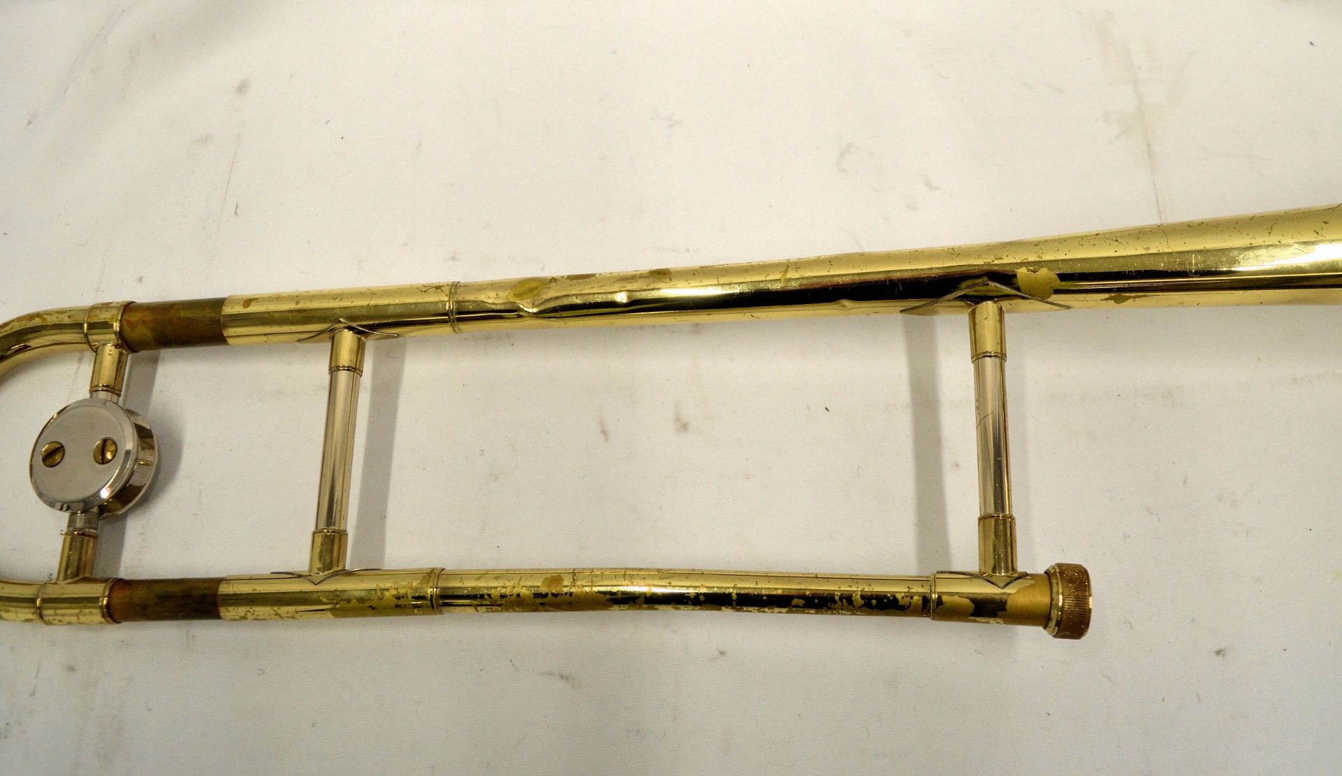 Bach Trombone with Case. Damage to water key. - Image 9 of 21