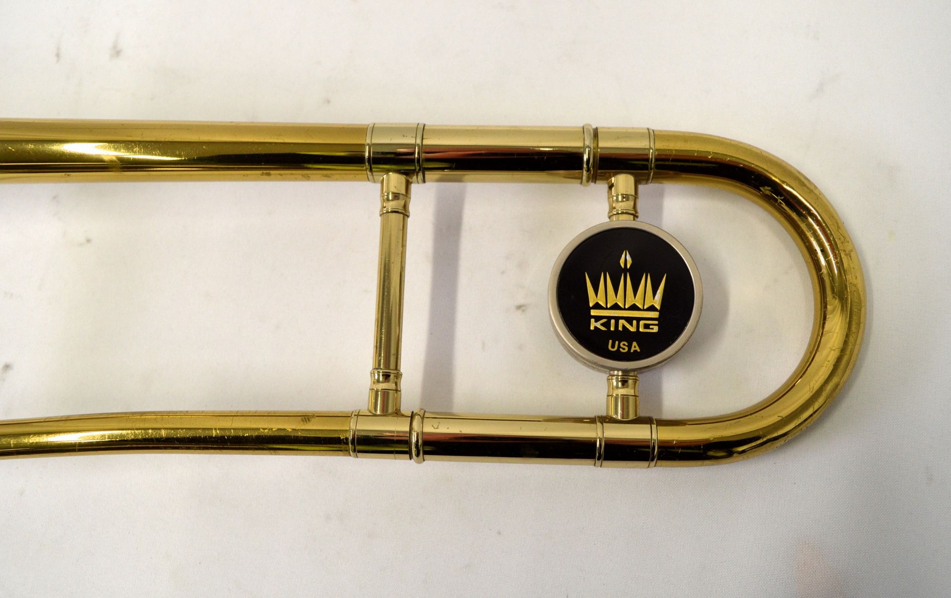 King Model 606 Trombone with Case. Damage to bell. Serial No. 483668 - A 1438. - Image 10 of 18