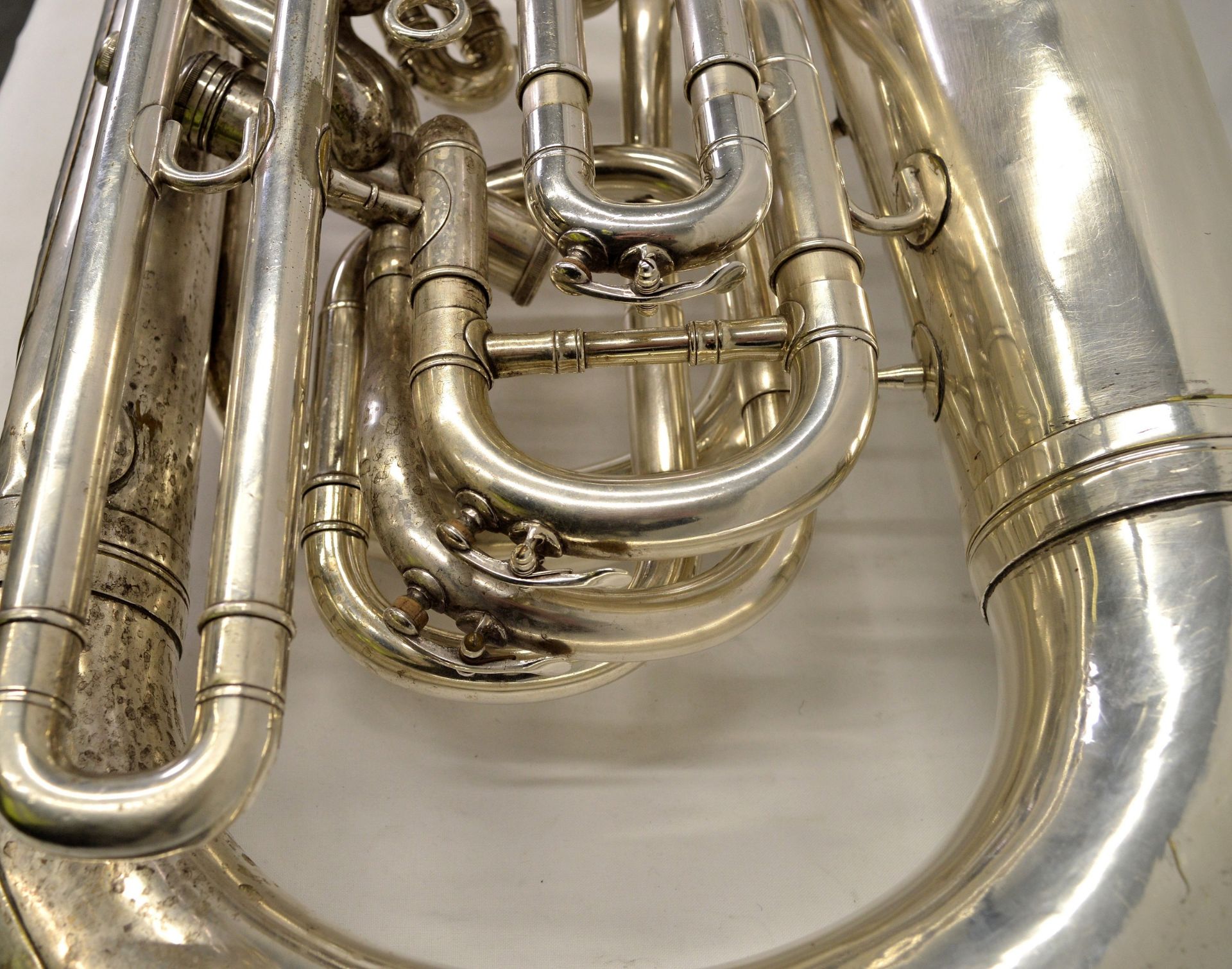 Boosey & Hawkes Imperial Tuba with Case. Obvious dents.Serial No. LP 398883. - Image 13 of 23