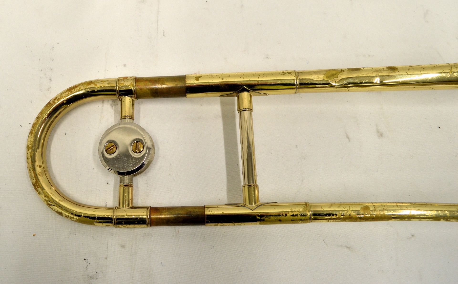 Bach Trombone with Case. Damage to water key. - Image 10 of 21