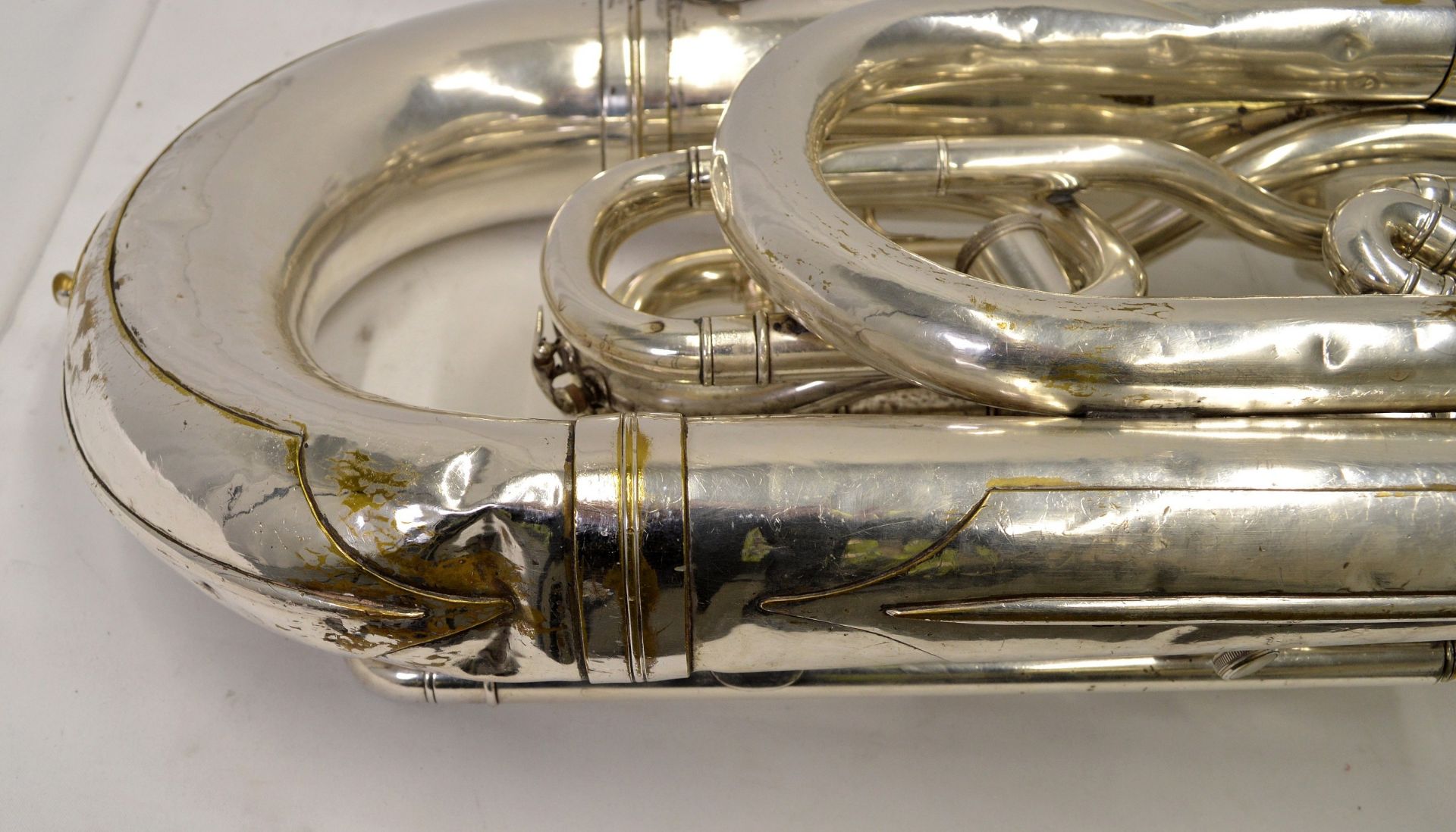 Boosey & Hawkes Imperial Tuba with Case. Obvious dents.Serial No. LP 398883. - Image 15 of 23