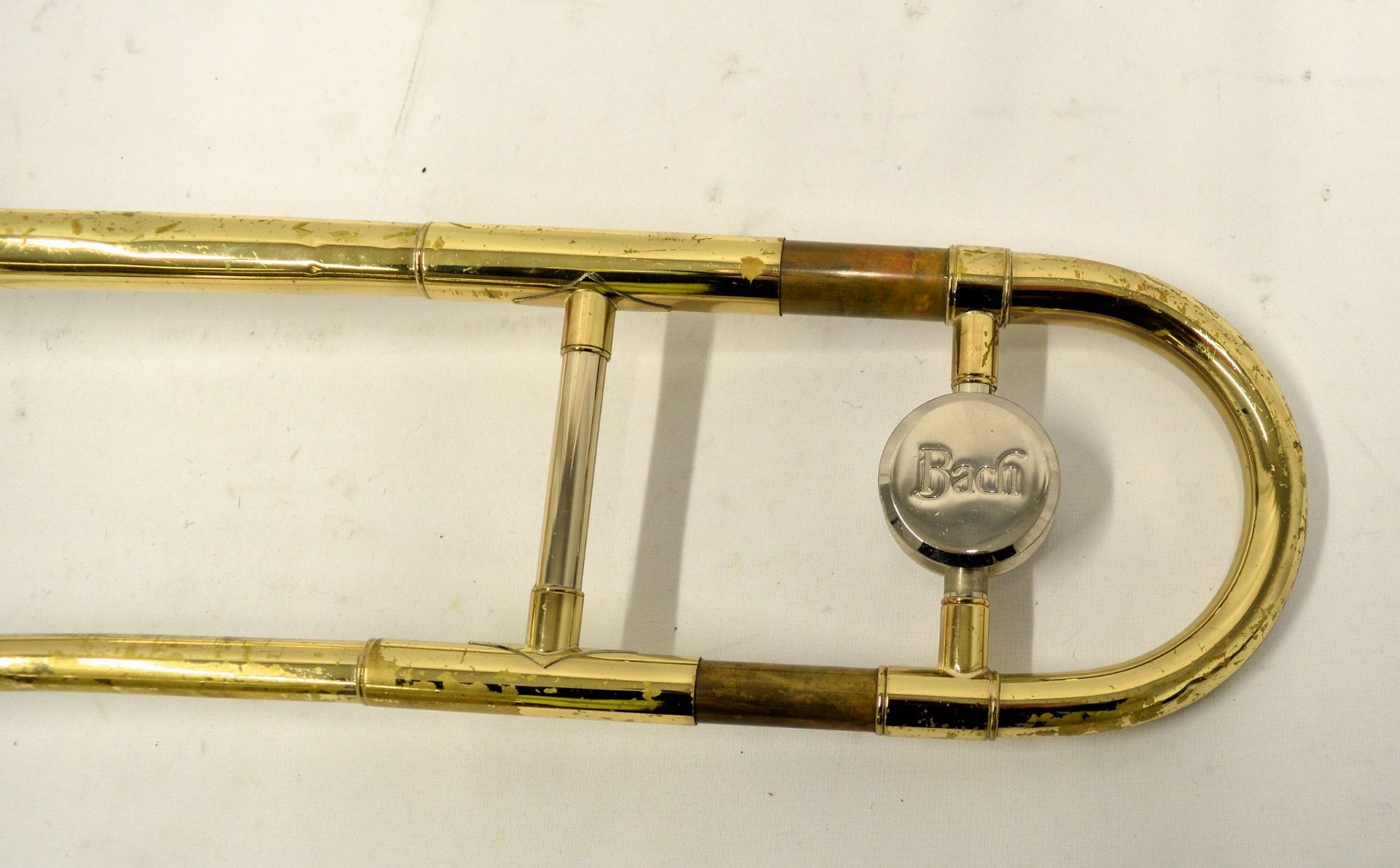 Bach Trombone with Case. Damage to water key. - Image 7 of 21