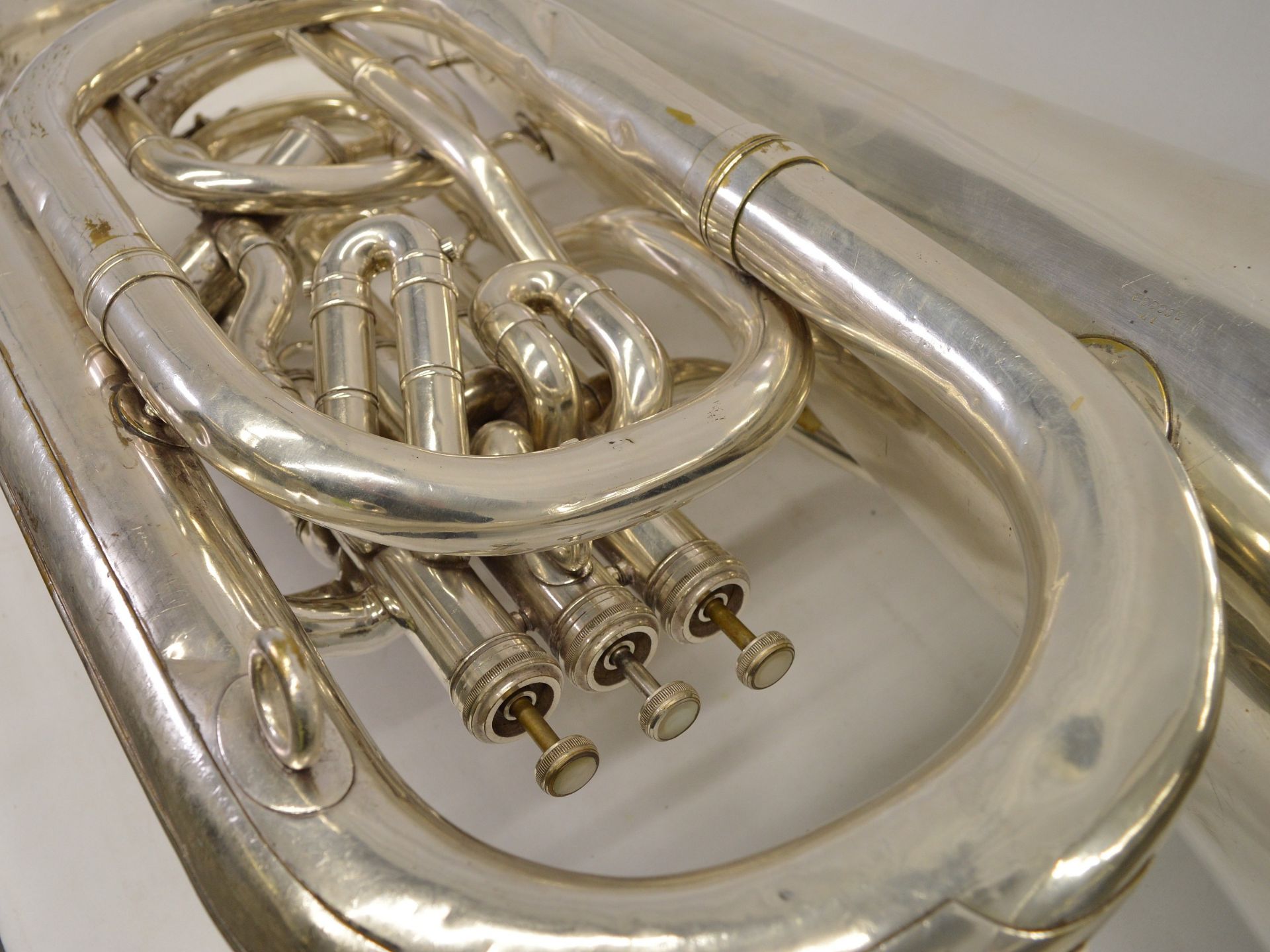 Boosey & Hawkes Imperial Tuba with Case. Obvious dents.Serial No. LP 398883. - Image 18 of 23