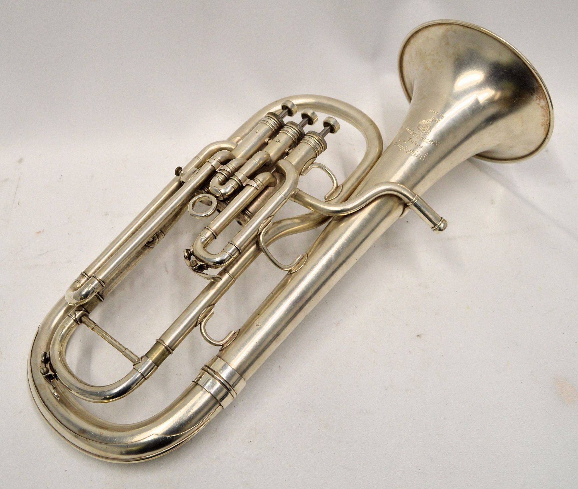 Boosey & Hawkes Imperial Tenor Horn with Case. Serial No. 586863. - Image 3 of 16