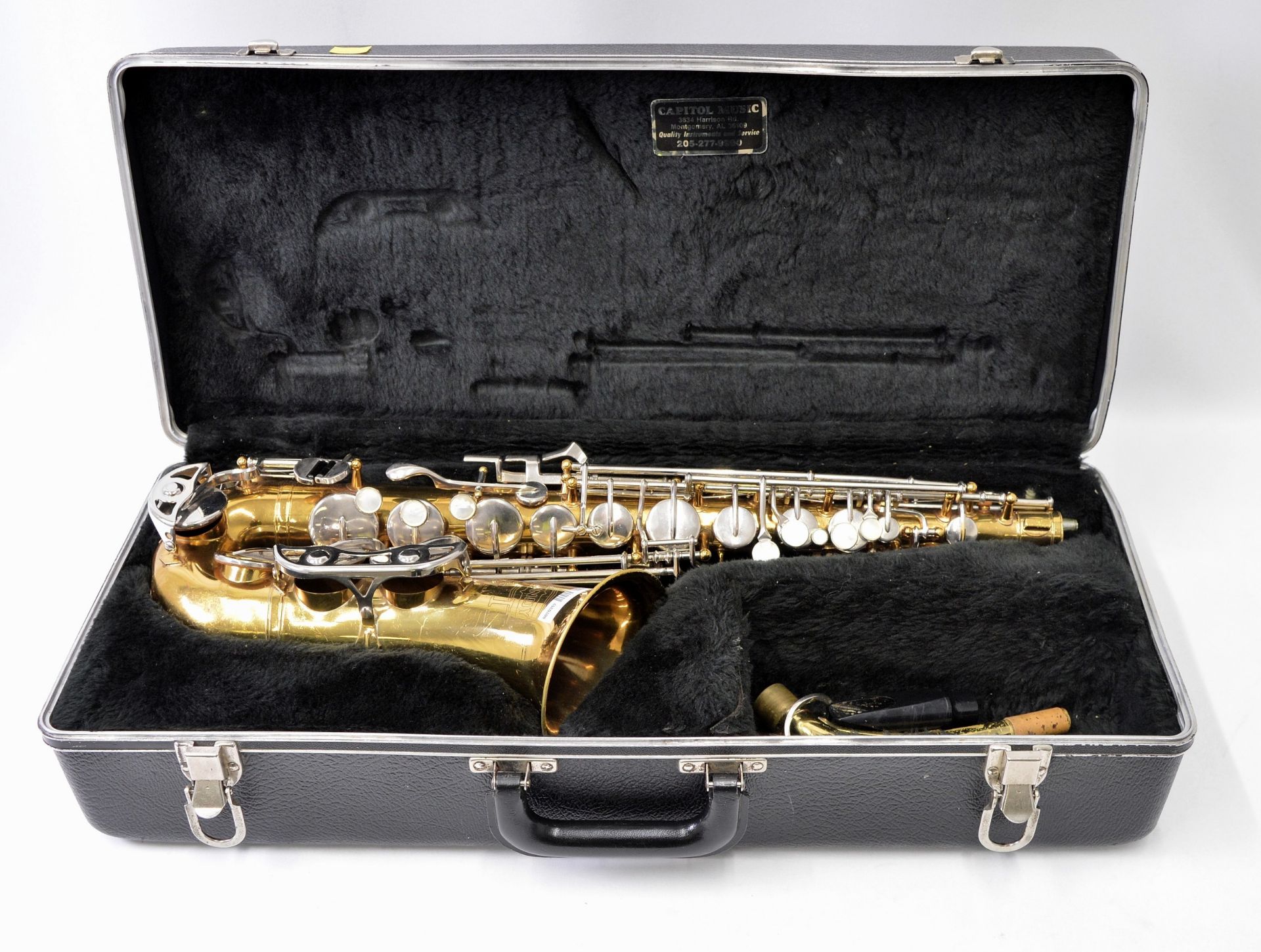 Selmer Bundy II Alto Saxophone with Case. Obvious dents. Serial No. 742224.