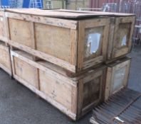 4x wooden transit cases