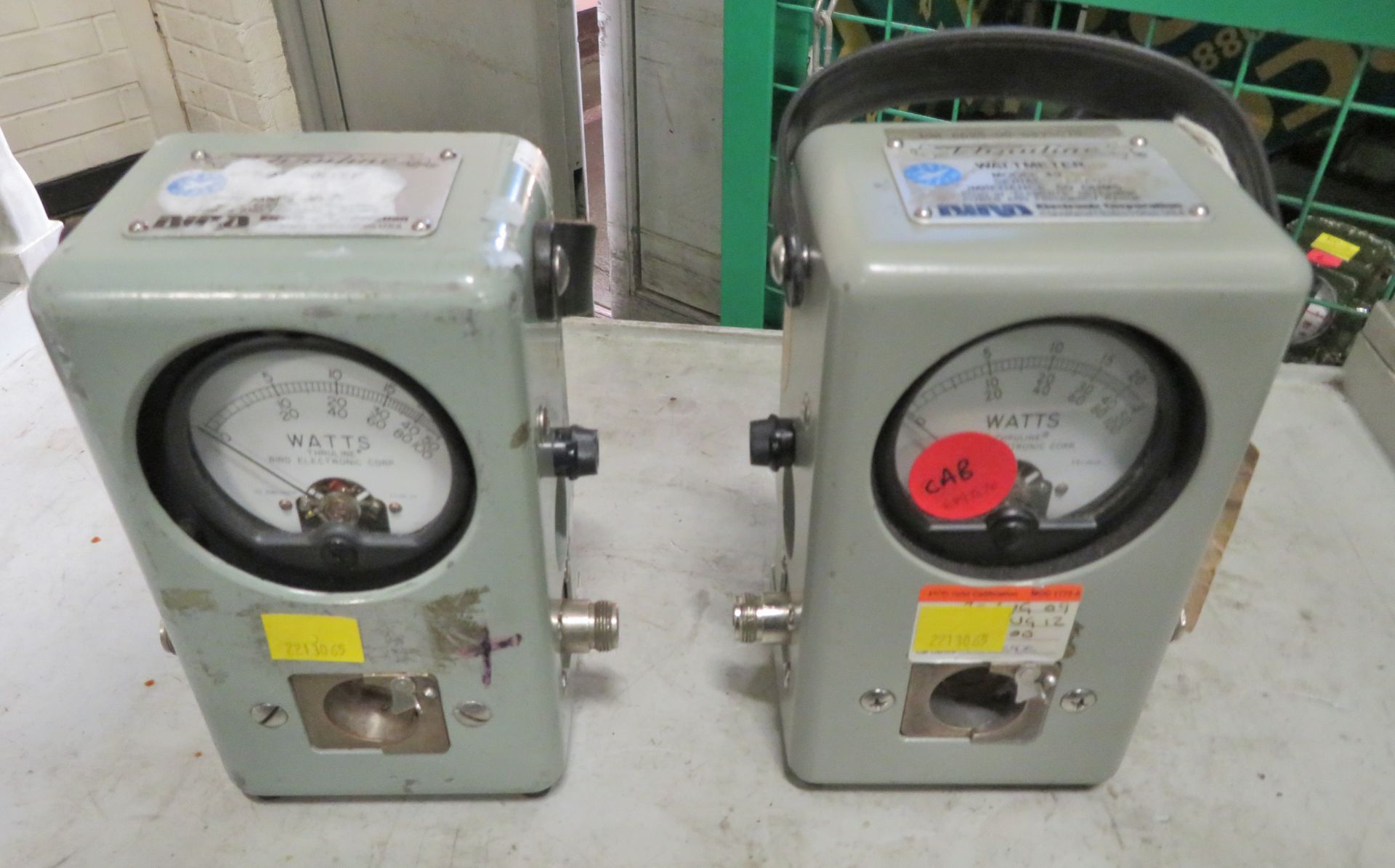 2x Thruline Model 43 Bird Wattmeters - no elements