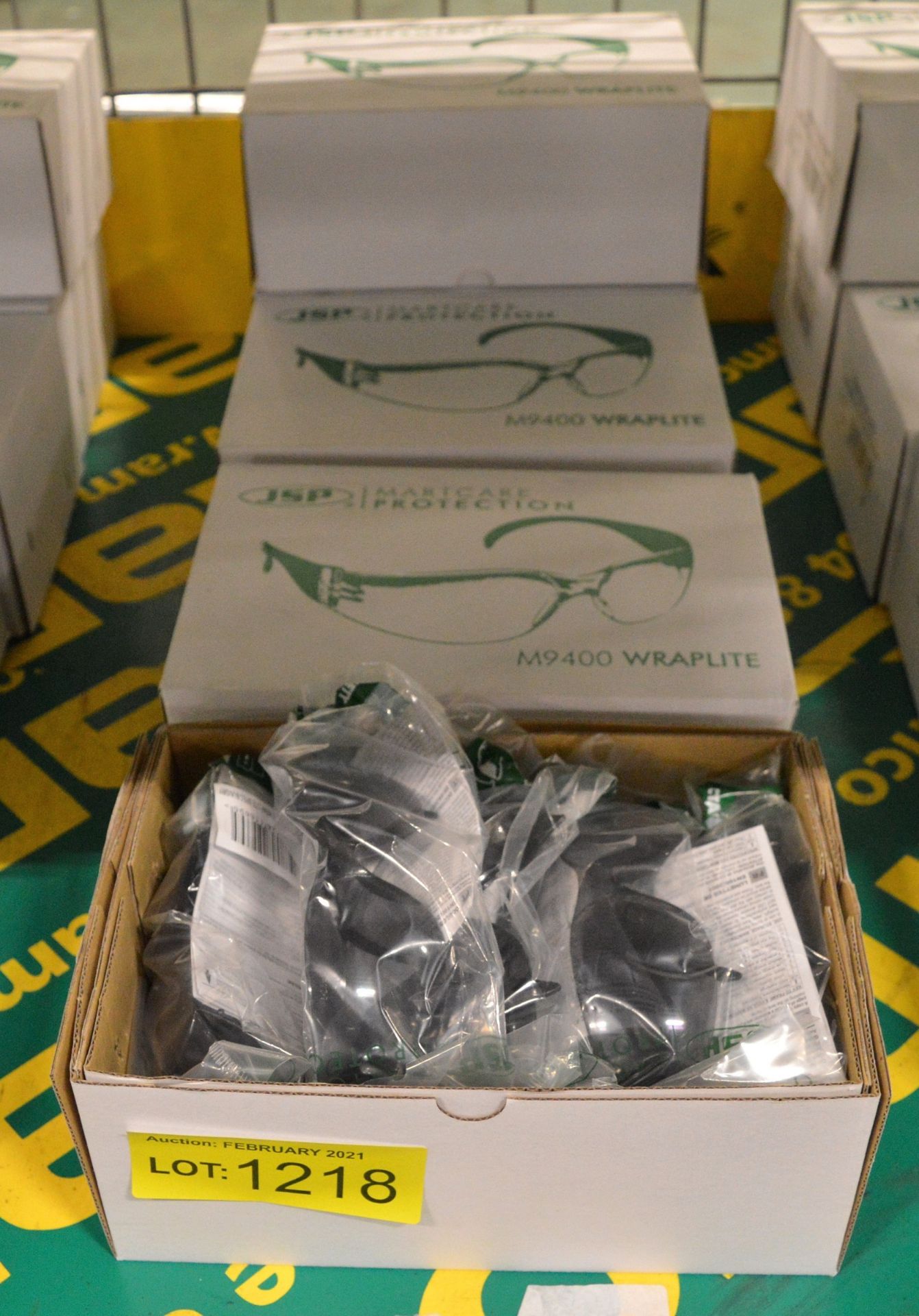 JSP M9400 martcare wrap lite spec safety glasses - 10 per box - 5 boxes