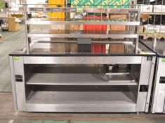 Nuttalls heated counter with under counter storage shelves - L1720 x D1000 x H1400mm