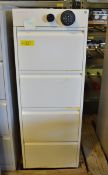 4 Draw Combo Lock Filing Cabinet L 470 mm x W 620 mm x H 1320 mm - combination unknown