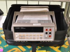 H/P Agilent 34401A 6 1/2 digit Multimeter In A Case