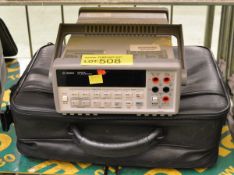 HP Agilent 34401A 6 1/2 digit Multimeter In A Case