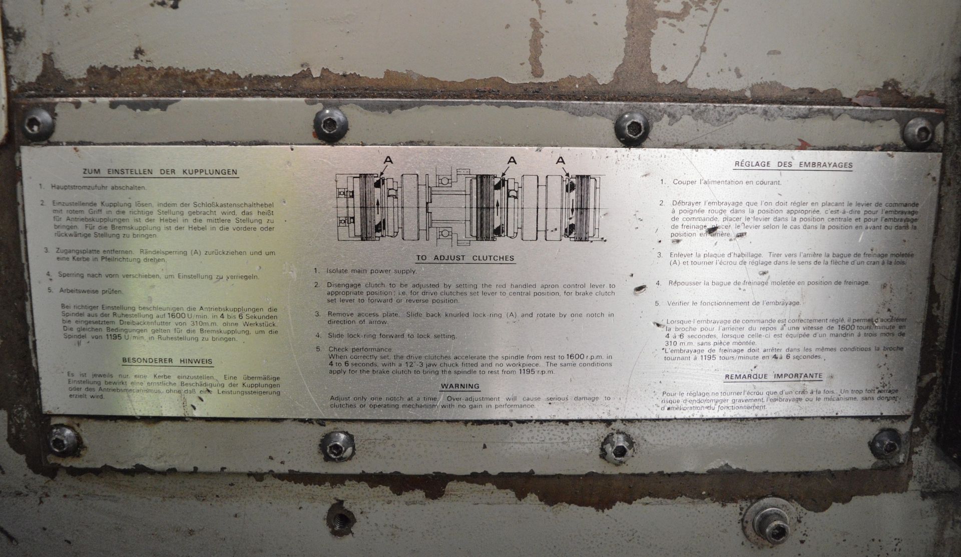 Colchester Mascot 1600 Lathe - Serial Number 7/0006/07853 - Image 15 of 16