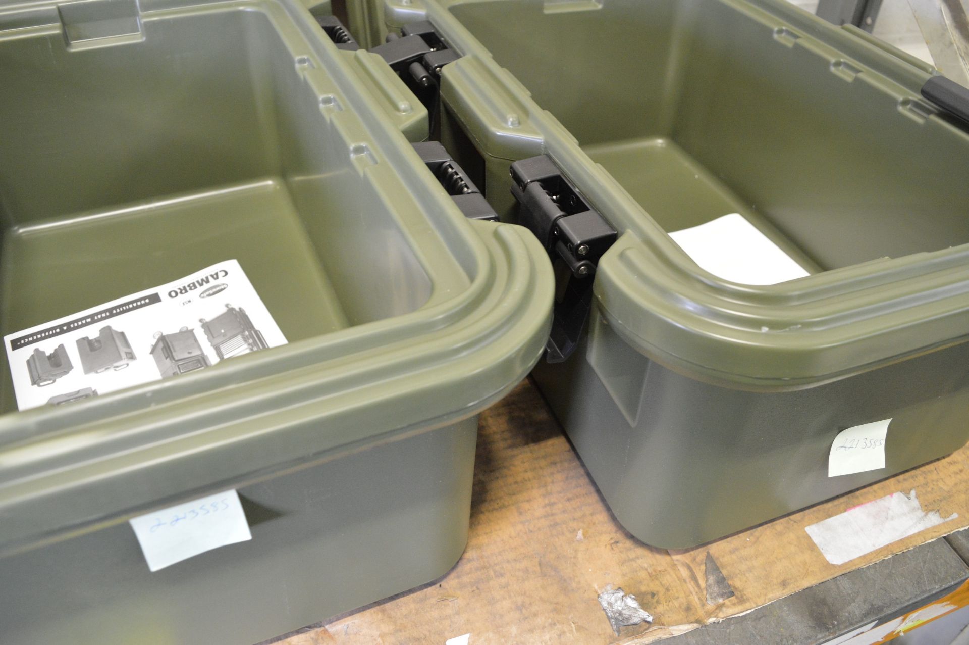 3x Cambro Green Empty Food Containers (insulated) - L650 x W44 x H32mm - Image 3 of 3